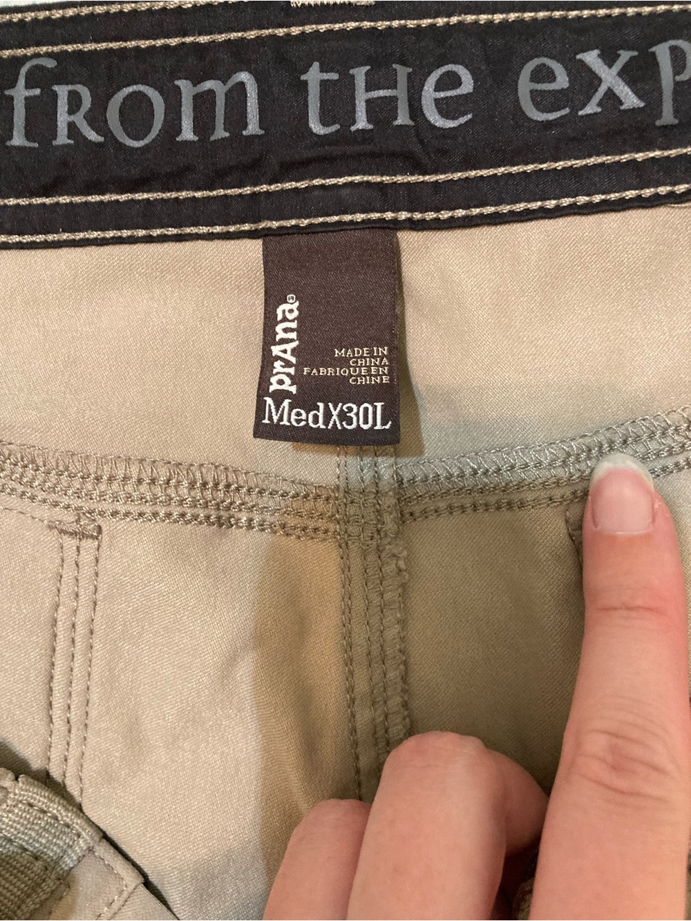 Prana Men's Stretch Zion Hiking Pant Medium x 30 Length Khaki / Tan - Picture 3 of 6